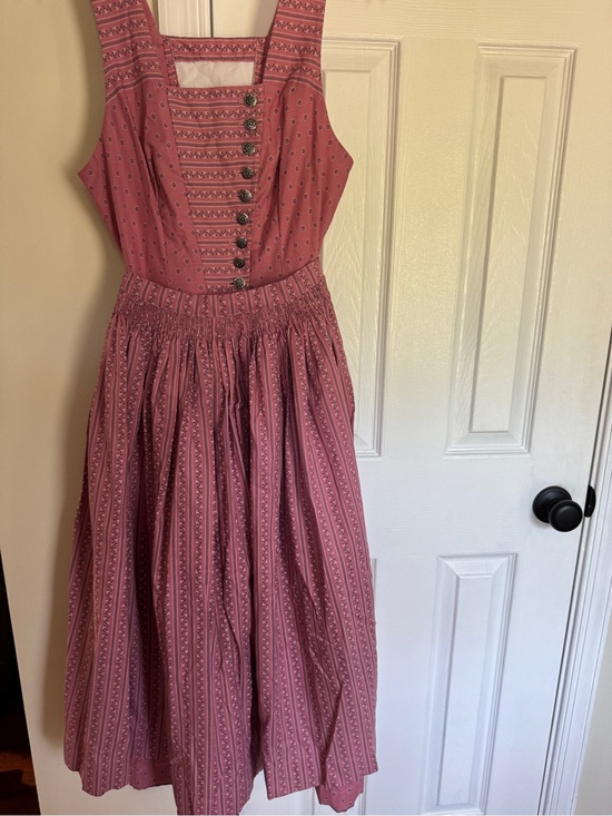 Artisan Dresses & Skirts - Artisan Handmade Womens Pink Dress and Apron Medium Dirndl, Prairie, Cottagecore